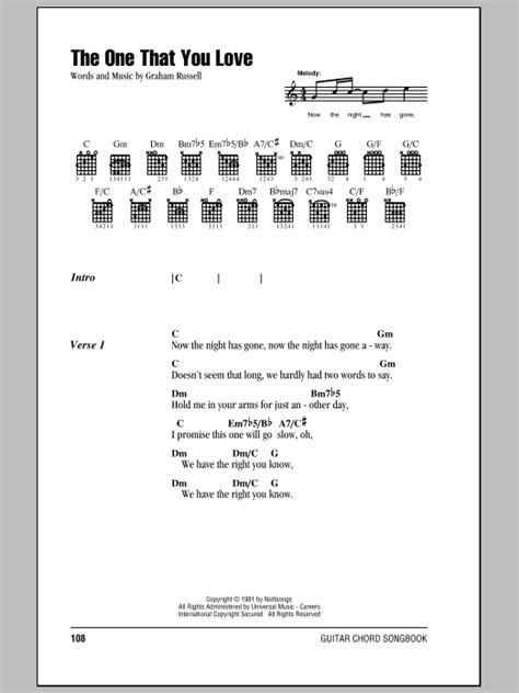 The One That You Love by Air Supply - Guitar Chords/Lyrics - Guitar Instructor