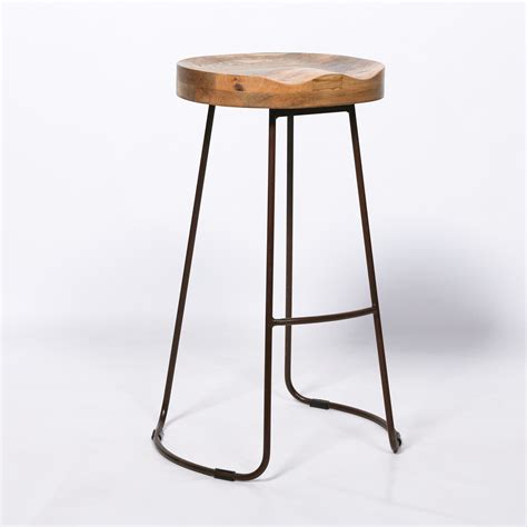 Wood Seat Metal Legs Bar Stools at Rachell Anderson blog