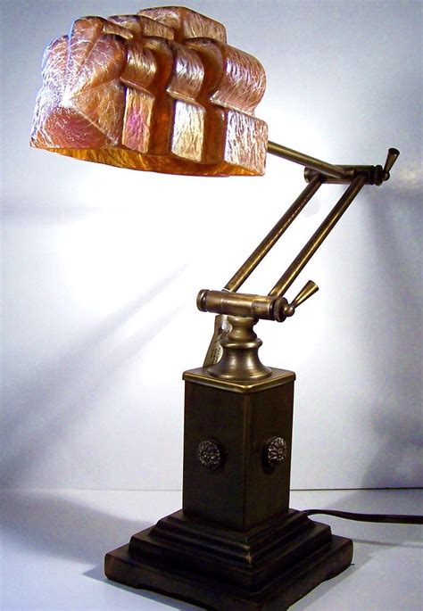 Vintage Art Deco Adjustable Desk Lamp by HechoDeCorazon on Etsy