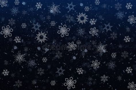 Snowflakes on a Dark Blue Background Stock Image - Image of snow, background: 83226273