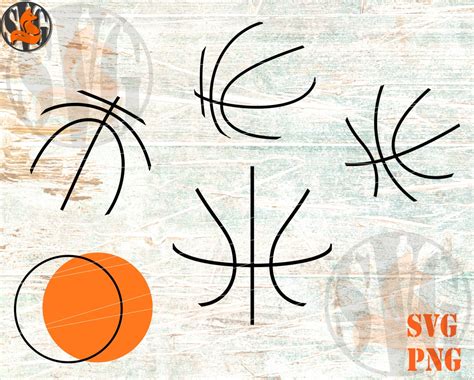 Basketball Lines SVG PNG Sport Svg Files for Cricut, Basket Ball Svg ...