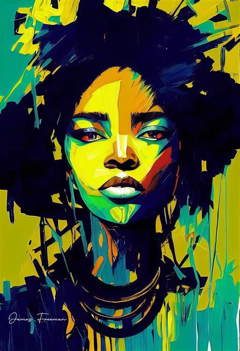 Black Women Art! Modern Art Canvas Painting, Black Art Painting, Art ...