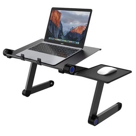 Generic Universal Adjustable Laptop Table + Cooling Fan & Mouse Tray ...