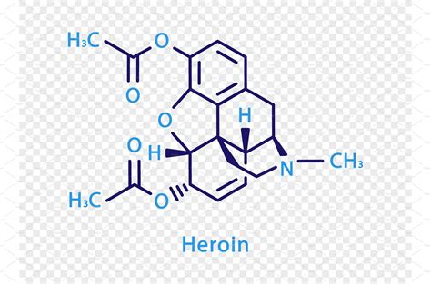 Heroin chemical formula. Heroin | Vector Graphics ~ Creative Market