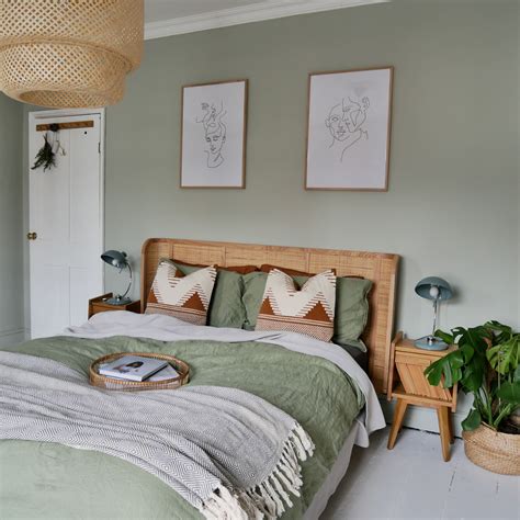 Boho Bedroom Ideas | Green bedroom walls, Bedroom interior, Home decor ...