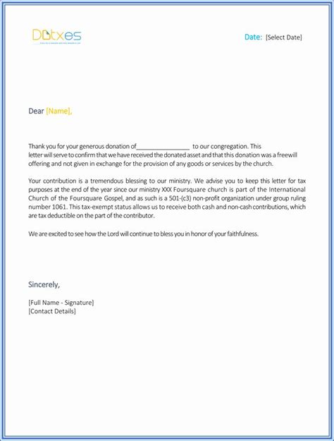 Thank You Donation Letter Template Best Of 4 Thank You Letters for ...