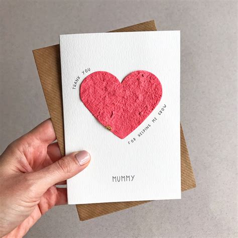 Plantable Heart Mother's Day Card By Sarah Catherine | notonthehighstreet.com