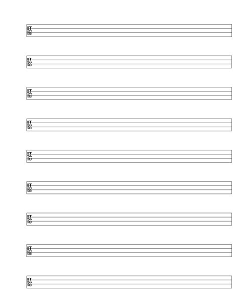 Free Printable Bass Guitar Tab Paper