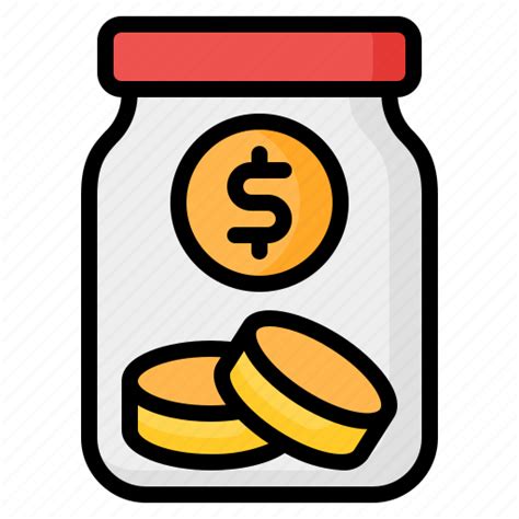 Emergency fund, savings, save money, money, tip, jar, money jar icon - Download on Iconfinder