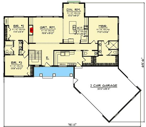 Simple Rectangle Ranch Home Plans : Rectangular Ranch House Floor Plans ...