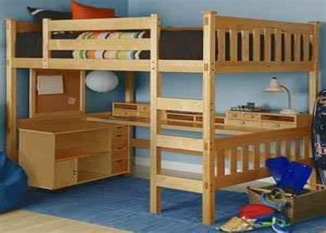 Wood Bunk Bed With Desk Underneath - Foter