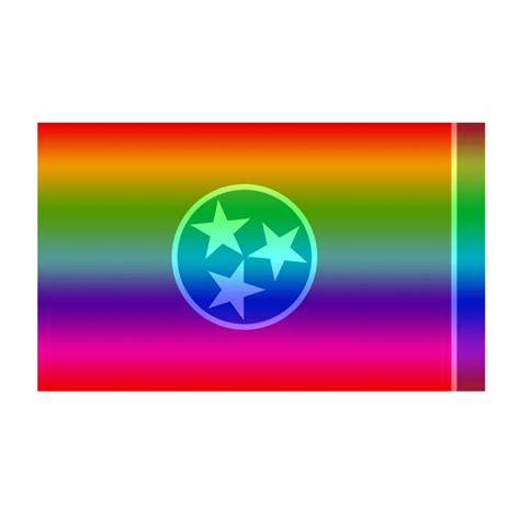 Tennessee Gay Pride Rainbow State Flag Full Color Decal for - Etsy