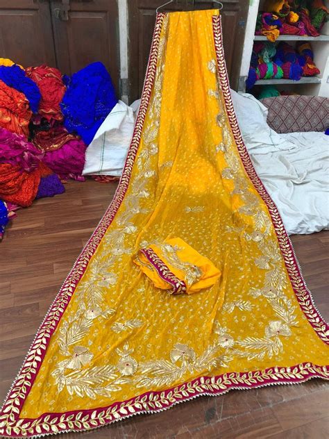 Indian Bandhani Handmade Saree rajasthani Traditional wedding | Etsy in ...