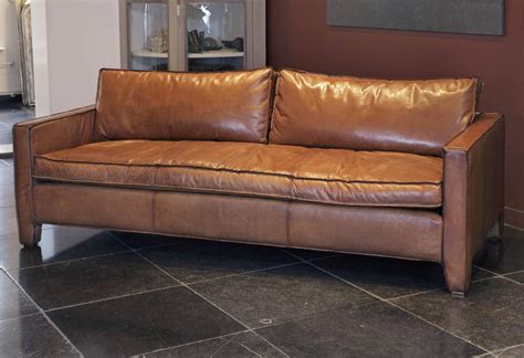 Comfortable, Modern and Sleek Calfskin Leather Three-Seat Sofa / Couch ...