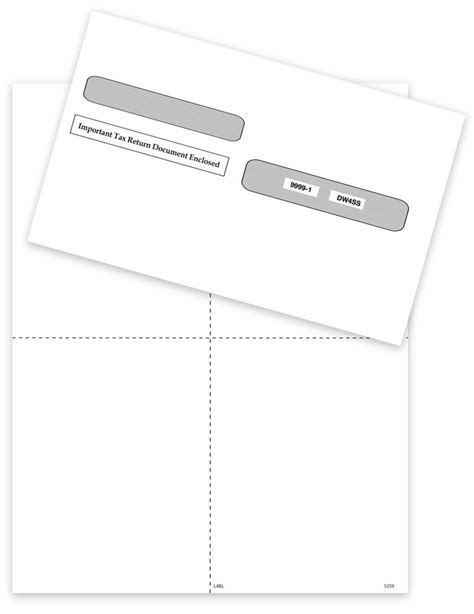 W2 Blank Paper & Envelope Set - 4up V1 with Instructions - ZBP Forms