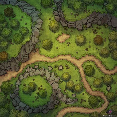 Forest Path | D&D Map for Roll20 And Tabletop — Dice Grimorium | Tabletop rpg maps, Dnd world ...