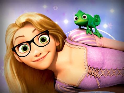 Rapunzel with Pascal ~nerd glasses | Disney rapunzel, Disney princess ...