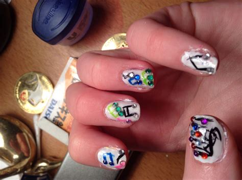 Pin by Hallie Lubinski on Nail art | Music note nails, Nail art, Nails