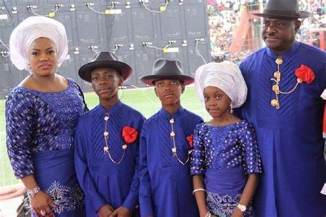 Photo: Governor Nyesom Wike shows off his family