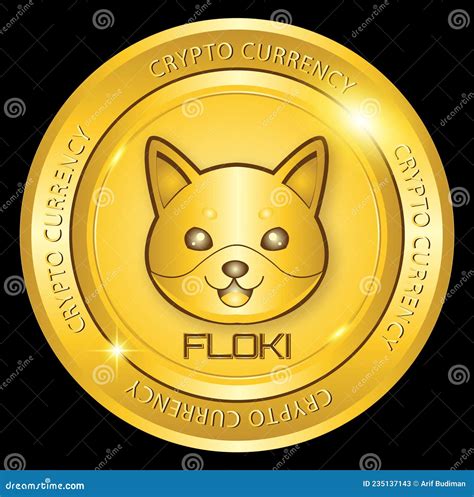 Floki Inu Gold Coin Crypto Currency Editorial Stock Photo - Illustration of golden, business ...