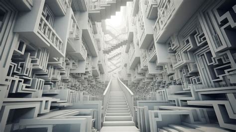 Premium AI Image | Infinite Staircase