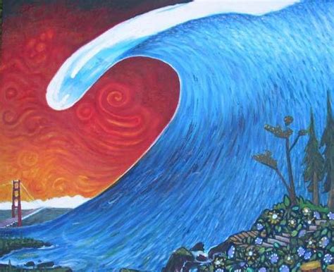 Tsunami Wave Painting at PaintingValley.com | Explore collection of ...