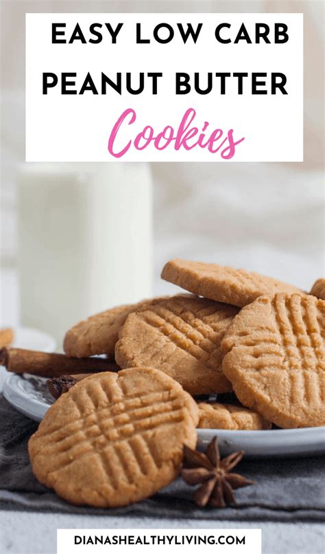 Easy Low Carb Peanut Butter Cookies | Diana's Healthy Living