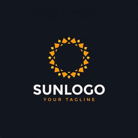 Premium Vector | Abstract sun logo design template