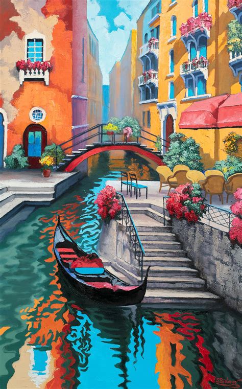 Stanislav Sidorov - Quiet Day. Canal in Venice., Oil Painting For Sale ...