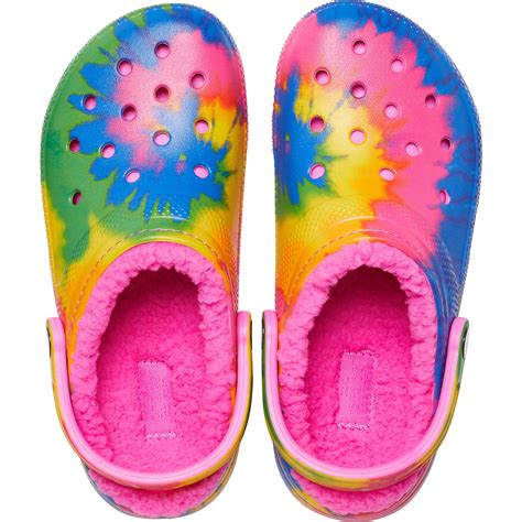 Crocs Adults' Classic Fuzz-Lined Tie-Dye Clogs | Academy