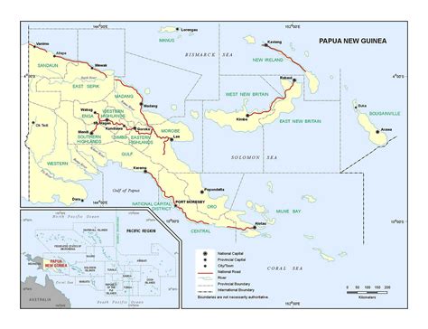 Large detailed political and administrative map of Papua New Guinea ...