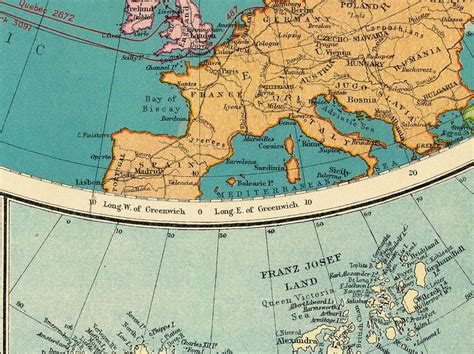 "Map of the Polar Regions from 1922 by Philip George. ♥ Printed on ...