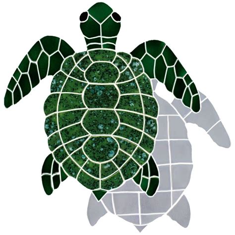 Turtle mosiac. | Turtle art, Sea turtle quilts, Sea turtle art