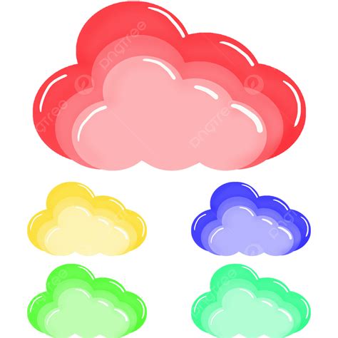 Gambar Awan, Gambar Awan, Elemen Cloud, Awan Berwarna Warni PNG Transparan Clipart dan File PSD ...