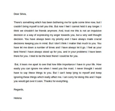 FREE 13+ Sample Breakup Letter Templates in PDF, Word