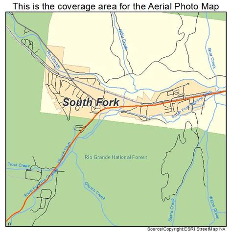 Aerial Photography Map of South Fork, CO Colorado