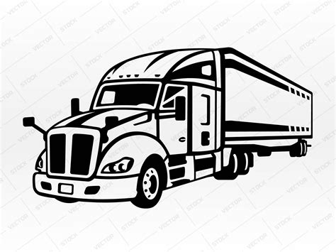 Semi Truck SVG, Truck Clipart, Semi Truck Cab Clipart