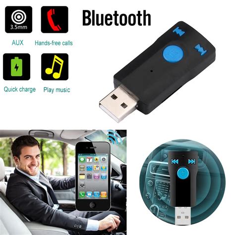 Wireless Bluetooth Car Kit AUX Audio USB Bluetooth Receiver Adapter Support SD Card Handsfree ...