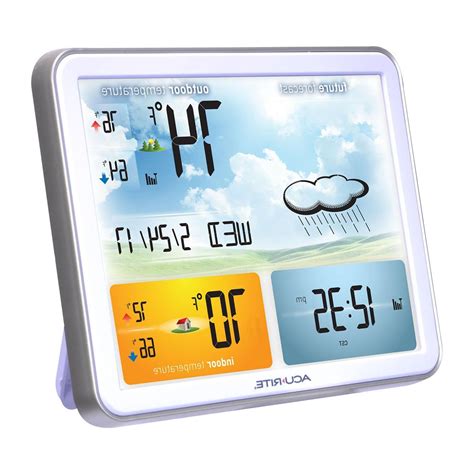 Weather Station Digital Jumbo Display Atomic Clock Indoor