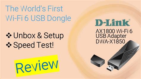 D-Link DWA X1850 AX1800 Wi Fi 6 USB Adapter : Unbox Setup & Speed Test ...