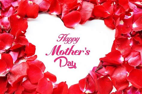 Happy Mother's Day Rose Petals Forming A Heart Pictures, Photos, and ...