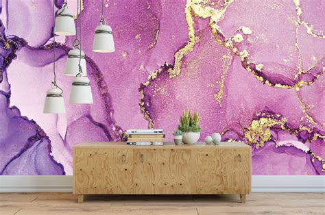 Peel and Stick Wallpaper Purple/ Purple Watercolor Abstract - Etsy