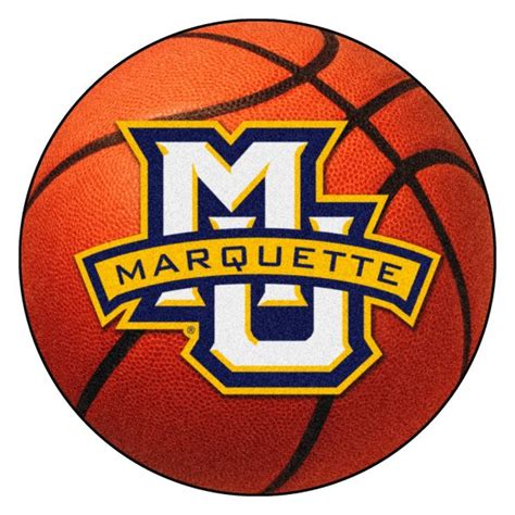 FanMats® 1604 - "Basketball" NCAA Marquette University Round Nylon Area ...