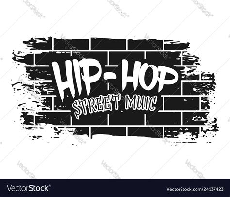 Graffiti on brick wall black Royalty Free Vector Image