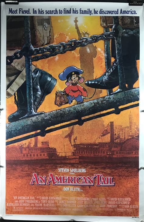 AN AMERICAN TAIL, Original Steven Spielberg Animated Movie Poster - Original Vintage Movie Posters