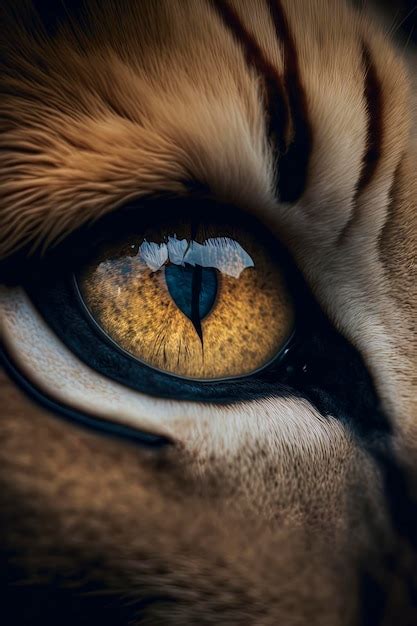 Premium Photo | Photography of a lion eye lion eye closeup