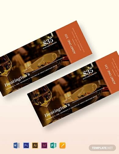 Dinner Ticket - 17+ Examples, Illustrator, Word, Pages, Photoshop, Publisher