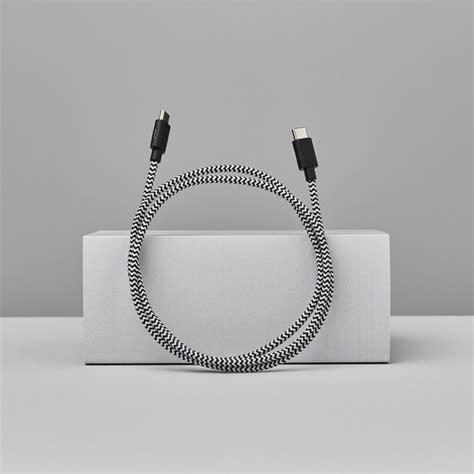 USB cable USB-C braided black/white - Smartline