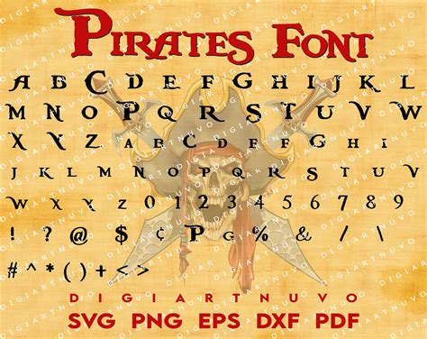 Pirates Font SVG Cricut Font SVG Movie Font SVG Kids Font - Etsy