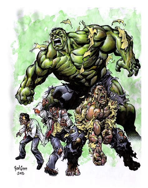 The Hulk Transformation, in Ronald Shepherd's Commission Art Work ...